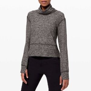 Lululemon Ready to Rulu Fleece Pullover Heathered Black 6